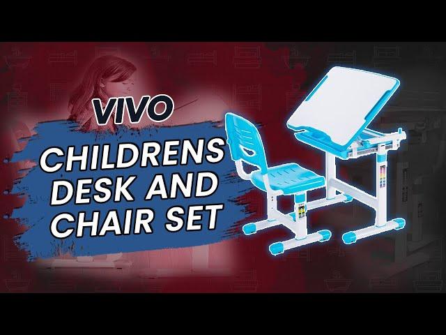 VIVO Blue Height Adjustable Childrens Desk and Chair Set Review | WhatsBest.Ca