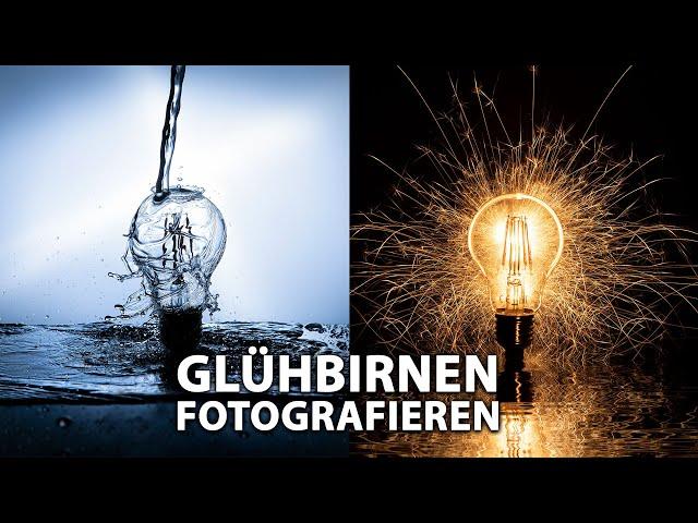  Glühbirnen fotografieren️2 einfache Techniken mit Wasser und Wunderkerzen