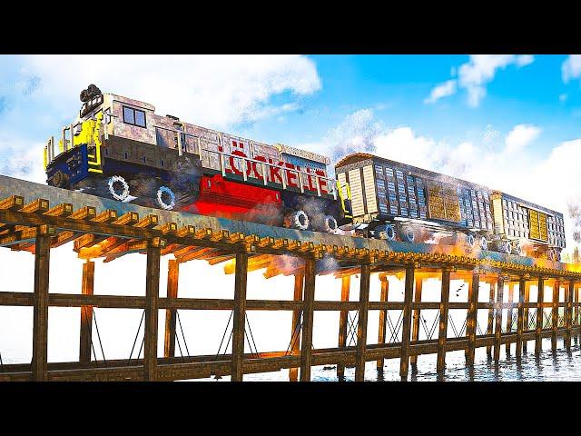 Train vs Dynamic Wooden Bridge | Teardown