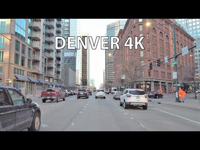 Denver 4K - Mile High City - Driving Downtown