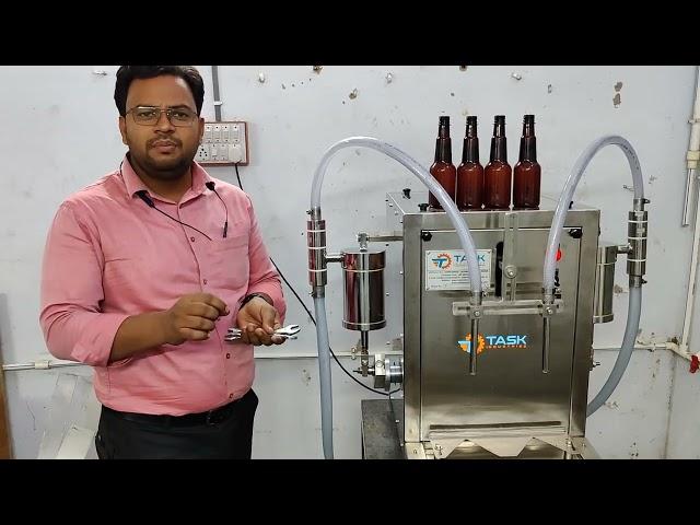 Demonstration of Semi Automatic Volumetric Liquid Filling Machine