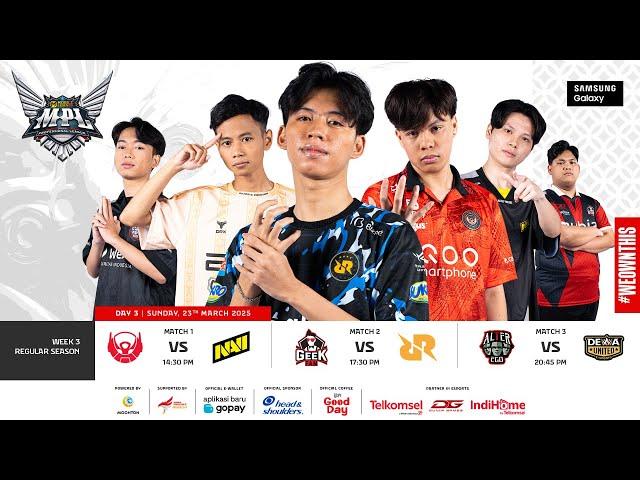  LIVE | MPL ID S15 | Regular Season Day 3 Week 3 | English