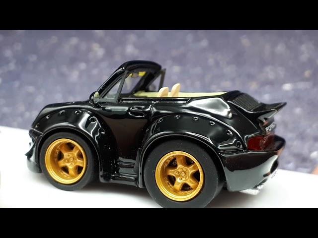 Tooned Porsche 911 993 RWB convertible by VIP Scale Models resin model car review q cute egg