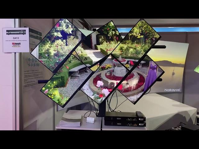 Creative video wall controller.  Display rotation at any angle