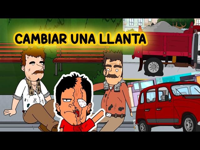 como cambiar una llanta  pinchada Desocupe Masivo