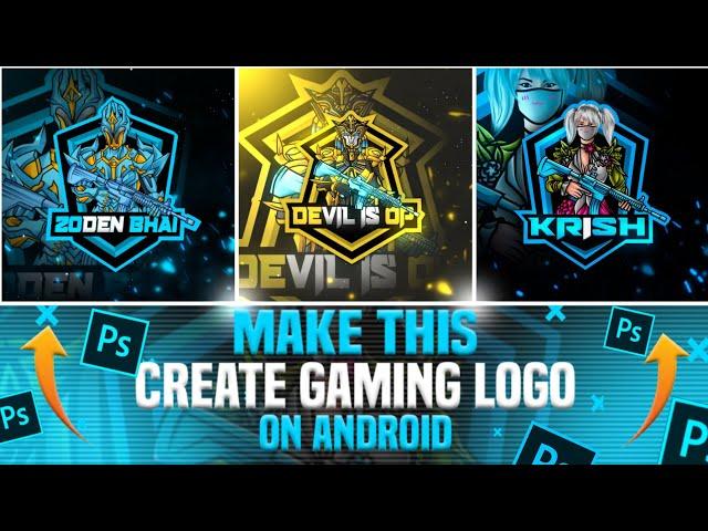 Make This Create Gaming Logo On Android Tutorial || Pubg Bgmi Logo Tutorial || Gaming Mascot Logo