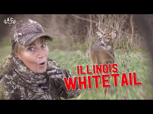 Vicki's Running Whitetail Buck! - Archer's Choice Hunts