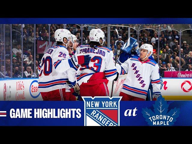 GAME HIGHLIGHTS | 2024-25:  New York Rangers at Toronto Maple Leafs (10/19/24)