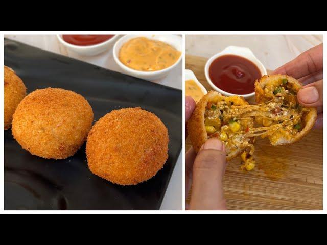 Just 10 Mins Crispy Cheesy Pizza Bombs Recipe | Instant Snacks | Pizza Cutlets Evening Snacks, Pizza