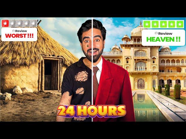 5 Star vs 0 Star Hotel : 24 Hour Challenge Exposed! 