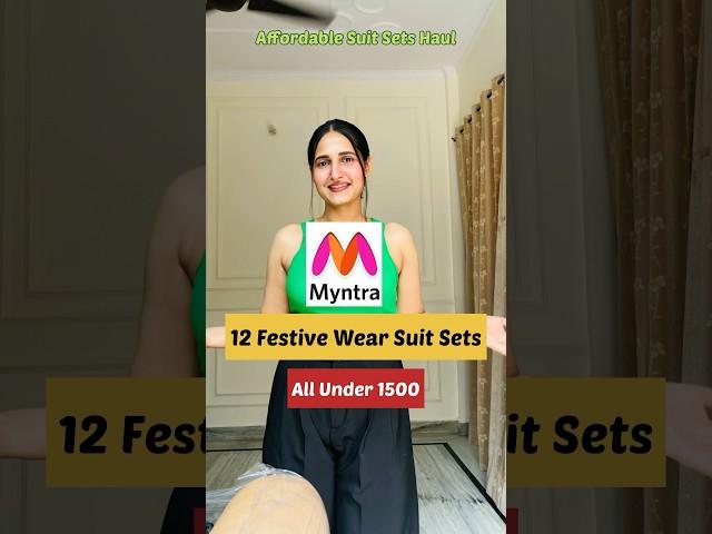 *MYNTRA* Festive wear Suit Sets Haul Under ₹1500 #myntra #shortsviral #suitsethaul #shorts #foryou