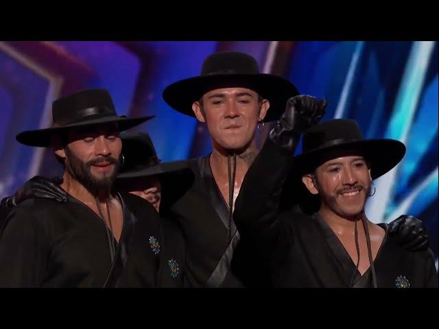 Sofia Vergara's GOLDEN BUZZER:  (Legión) Dance with Feet on Fire | Auditions | AGT 2024