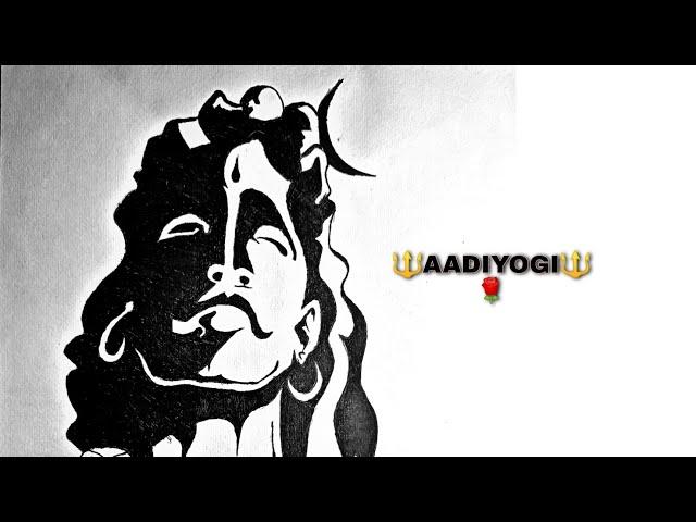 Aadiyogi || Aadiyogi drawing || shiva status ||shiva drawing|aadiyogi drawing status||monday special