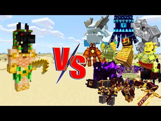 Anubis VS ALL bosses in Astemir's Forestcraf, Mowzie's Mobs and Cataclysm in Minecraft