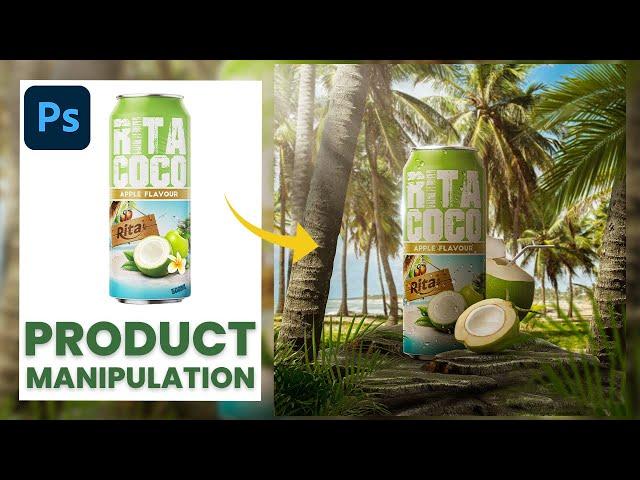 Product manipulation in Photoshop | Coconut water poster design | Photoshop tutorial