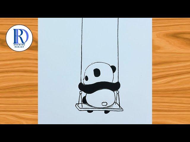 How to draw a cute panda bear easily | Pencil drawing easy @DrawingRanjay