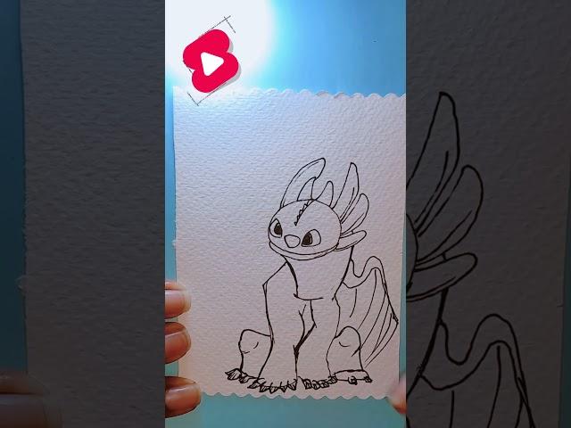 How to draw a dragon |Easy Toothless Drawing #dragondrawing #dragondraw #toothless #toothlessdragon