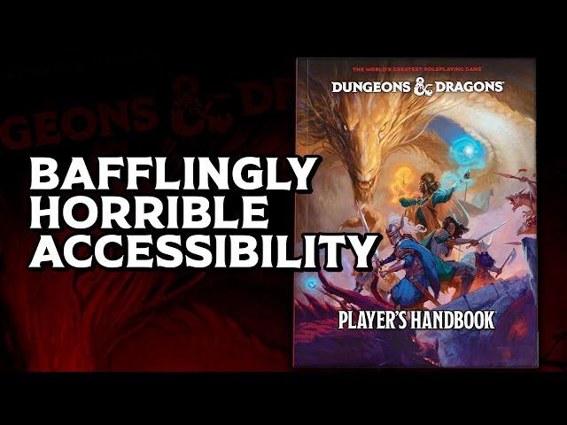 D&D 2024 Player's Handbook's big accessibility issues