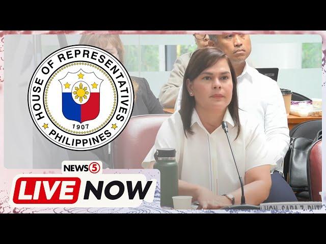 LIVE | House hearing into OVP and DepEd’s budget utilization under Vice Pres. Sara Duterte