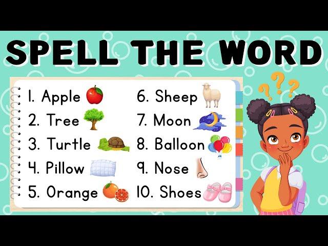 Learn How to Spell | Basic Words | Spelling Quiz for Kids | Teaching Mama