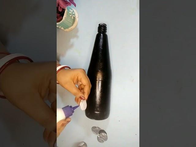 Glass bottle reuse Ideas || waste chips packet craft idea  #shorts#yoytubeshorts