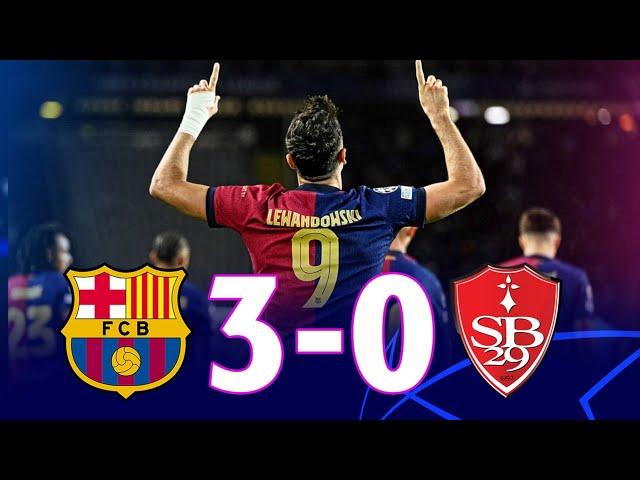 Barcelona vs Brest [3-0], UEFA Champions League 2024/25 - MATCH REVIEW