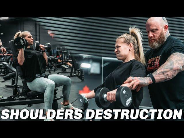 NEVER FELT MY SHOULDERS BURN LIKE THAT.. Training with bigmike | Full shoulders workout.