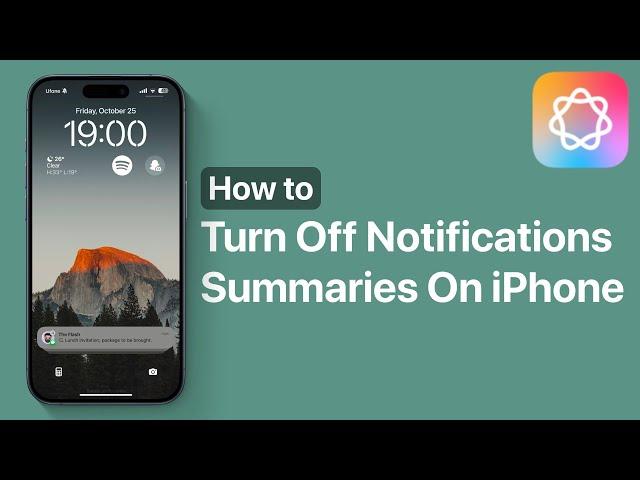 How To Turn Off Notification Summaries | iOS 18.1 | Apple Intelligence