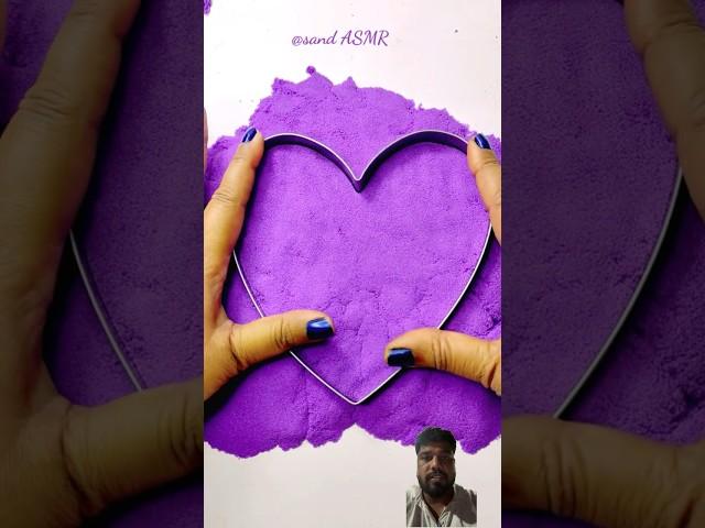 Sand satisfied  #satisfying #sand #kineticsand #sandisfying #relaxing #sandcutting #purple #shorts