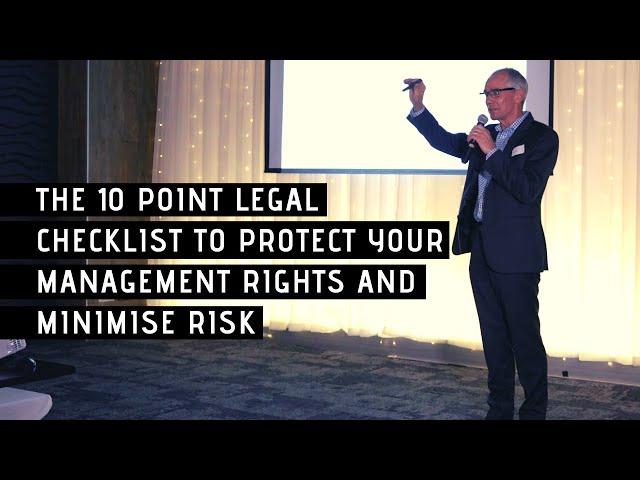 The Management Rights Formula: The 10 Point Legal Checklist to Protect Your MR and Minimise Risk