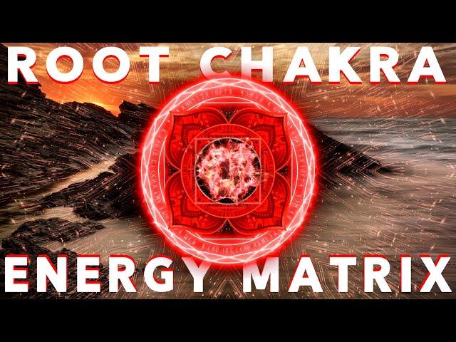 Root Chakra energy matrix + Theta waves | Grounding, energizing, healing meditation music