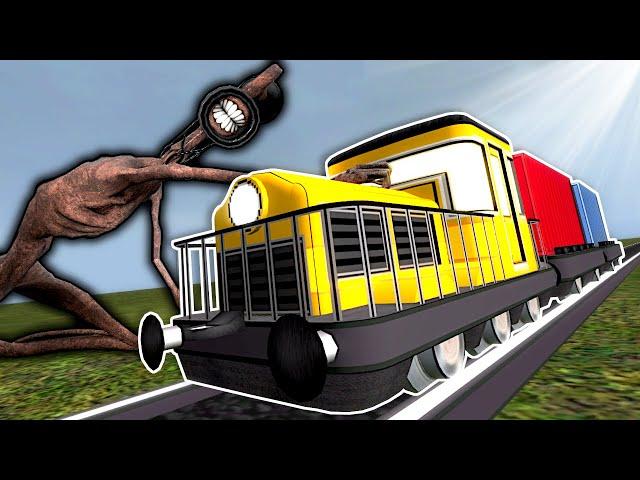 Escaping Siren Head in a Tiny Train! - Garry's Mod Gameplay