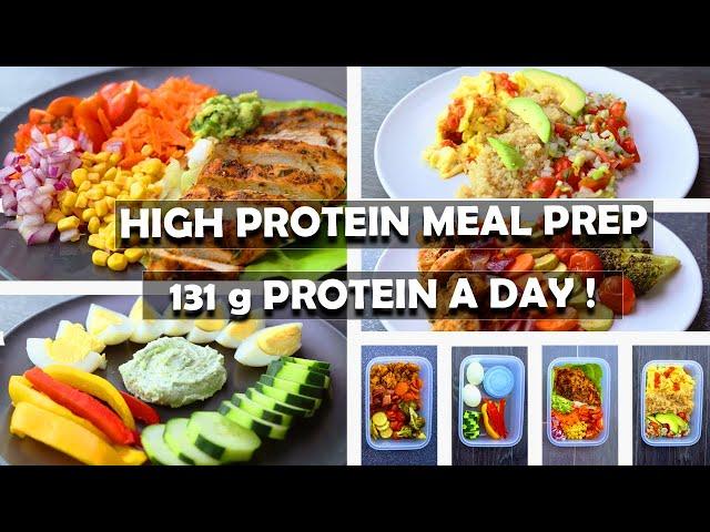 EASY & HEALTHY High Protein Meal Prep 130 G Protein a Day!