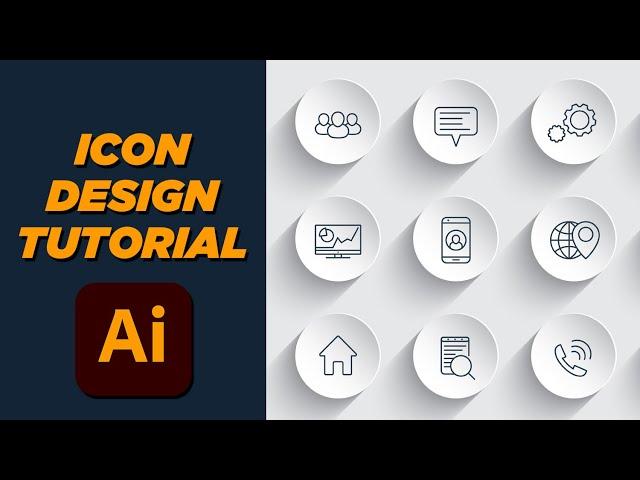 Adobe Illustrator Icon Design Tutorial | Learn Creating Icon