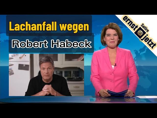 Nachrichtensprecherin Susanne Daubner lacht über die Kanzlerkandidatur von Rober Habeck - Satire