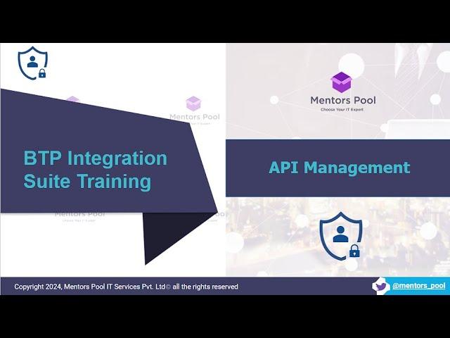 SAP API Management | API Management SAP Integration Suite Training | SAP API-M | Mentors Pool