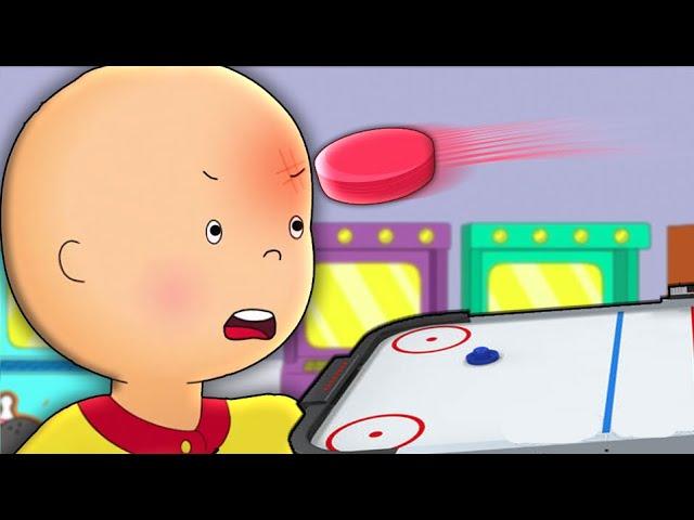 Caillou Plays Air Hockey | Caillou Cartoon