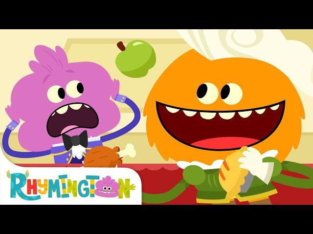 Dinner Time Rhyme | Monster Cartoon | Rhymington Square