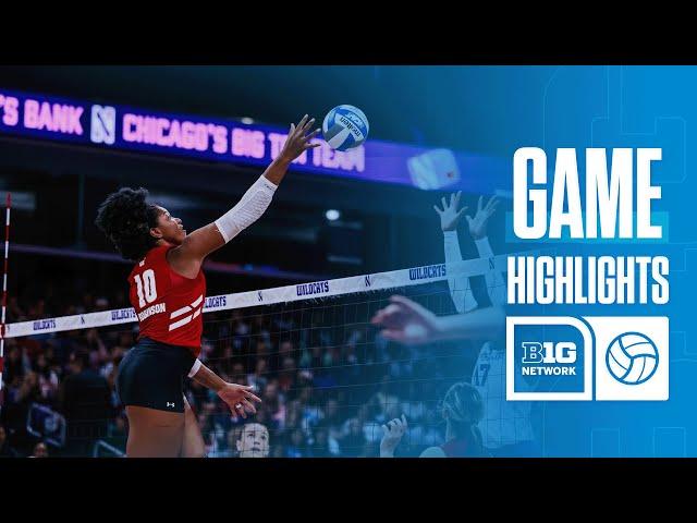 Wisconsin at Northwestern  | Highlights | Big Ten Volleyball | 09/28/2024