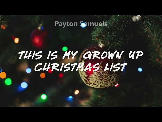 Amy Grant - Grown Up Christmas List (Lyrics)