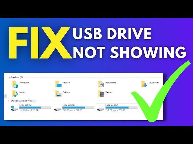 Working Solution for USB Drive Not Showing Up / USB Device not Recognized in Windows 10