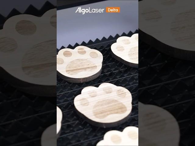 AlgoLaser 22W Delta offline laser cutting 1.2cm wood for making coasters | Small business idea