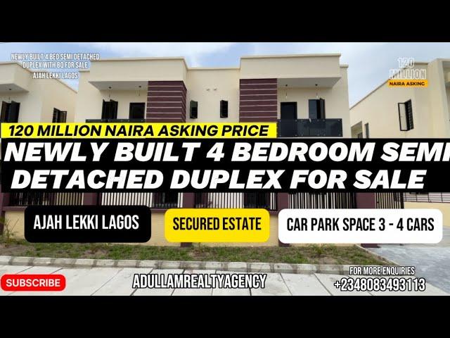 “Luxury 4-Bedroom Semi-Detached Duplex for Sale in Secure Sangotedo Estate, Ajah Lekki – ₦120M”