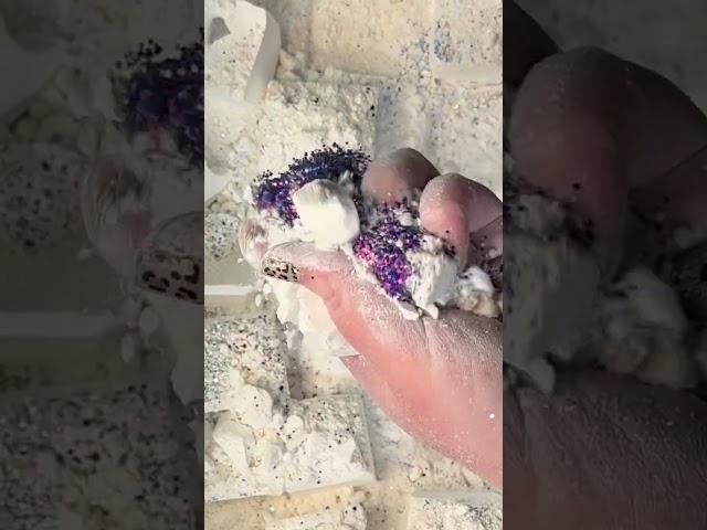 Gym chalk glitter bomb crush! #oddlysatisfying #asmr #shorts