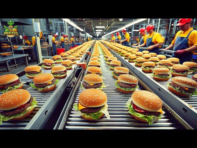 How McDonald's Hamburgers Are Made in a Factory | Hamburgers Factory Process