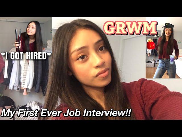 GRWM For My First Ever Job Interview At 16 *HIRED!!*