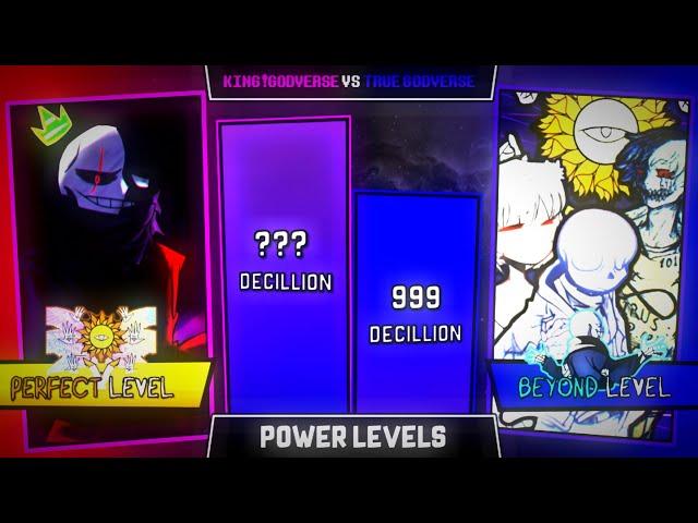 King!Godverse Vs True Godverse [Power Levels]