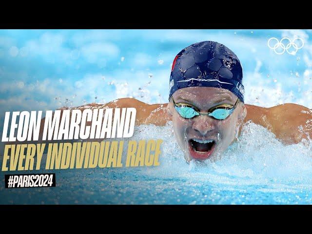 Every Individual Leon Marchand Race at Paris!  #Paris2024