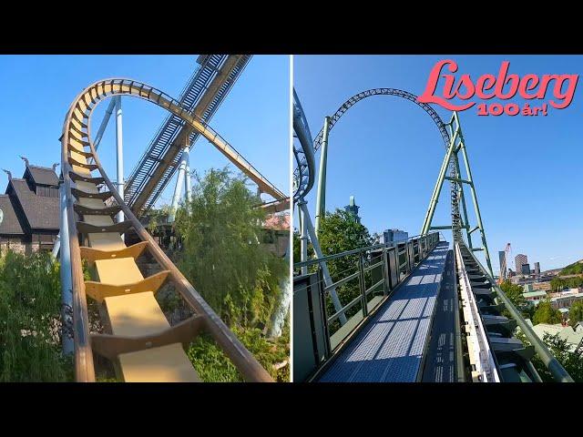 Every BIG Roller Coaster at Liseberg | Front Seat On-Ride POVs 4K