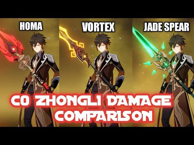 Which weapon is best for zhongli? C0 Zhongli damage comparison | GENSHIN IMPACT